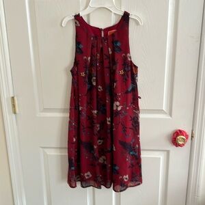 ModCloth red floral shift dress